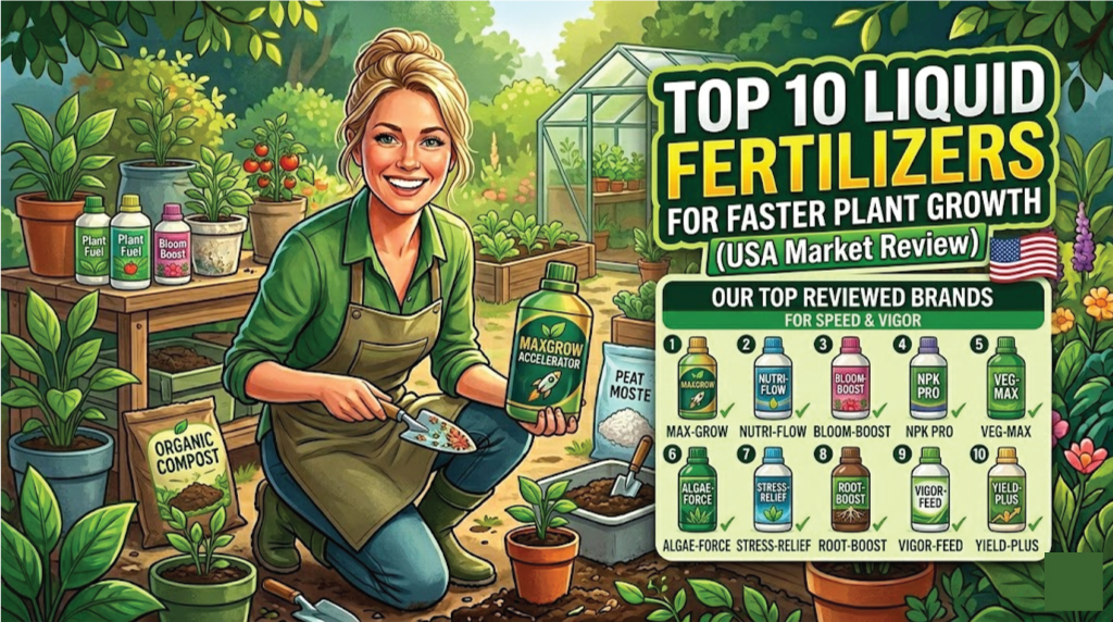 Top 10 Liquid Fertilizers for Faster Plant Growth (USA Market Review)