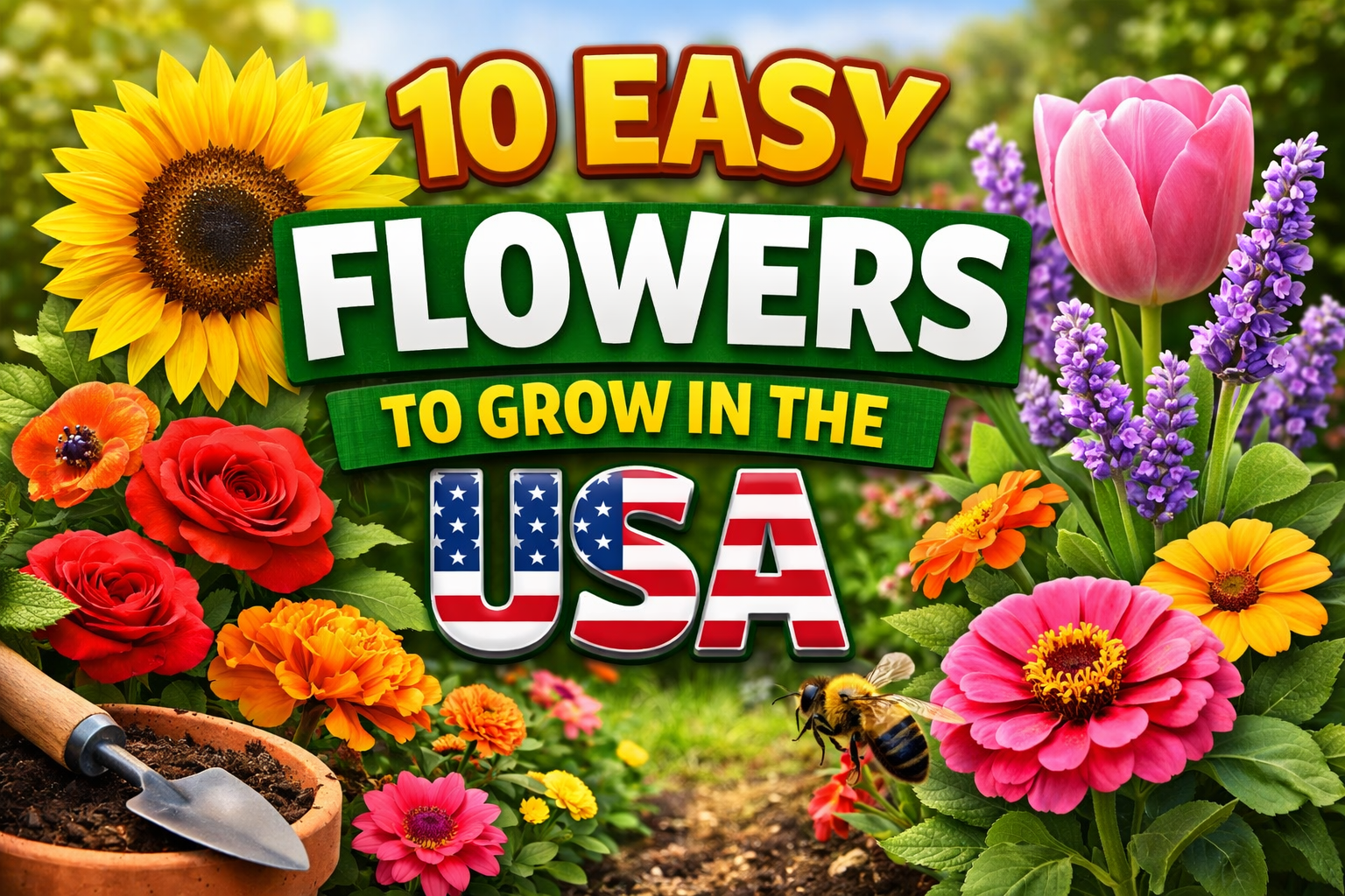 🌸 10 Easy Flowers to Grow in the USA (Beginner’s Guide)